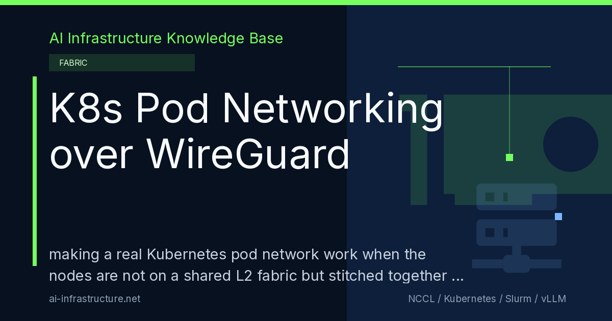 K8s Pod Networking over WireGuard - AI Infrastructure Knowledge Base