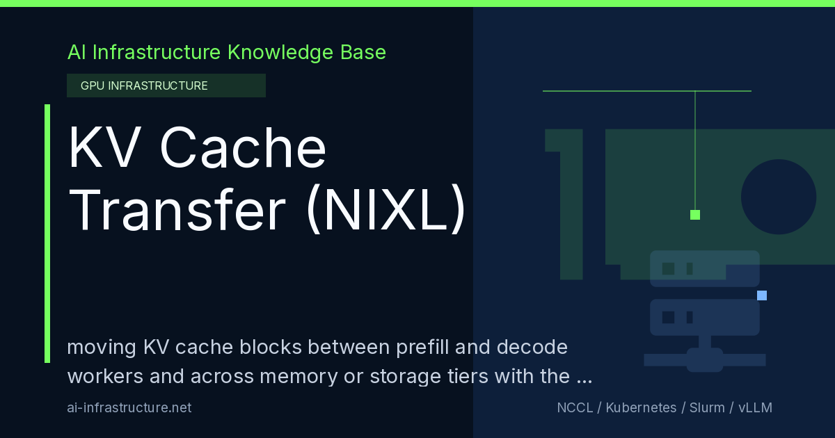 KV Cache Transfer (NIXL) - AI Infrastructure Knowledge Base